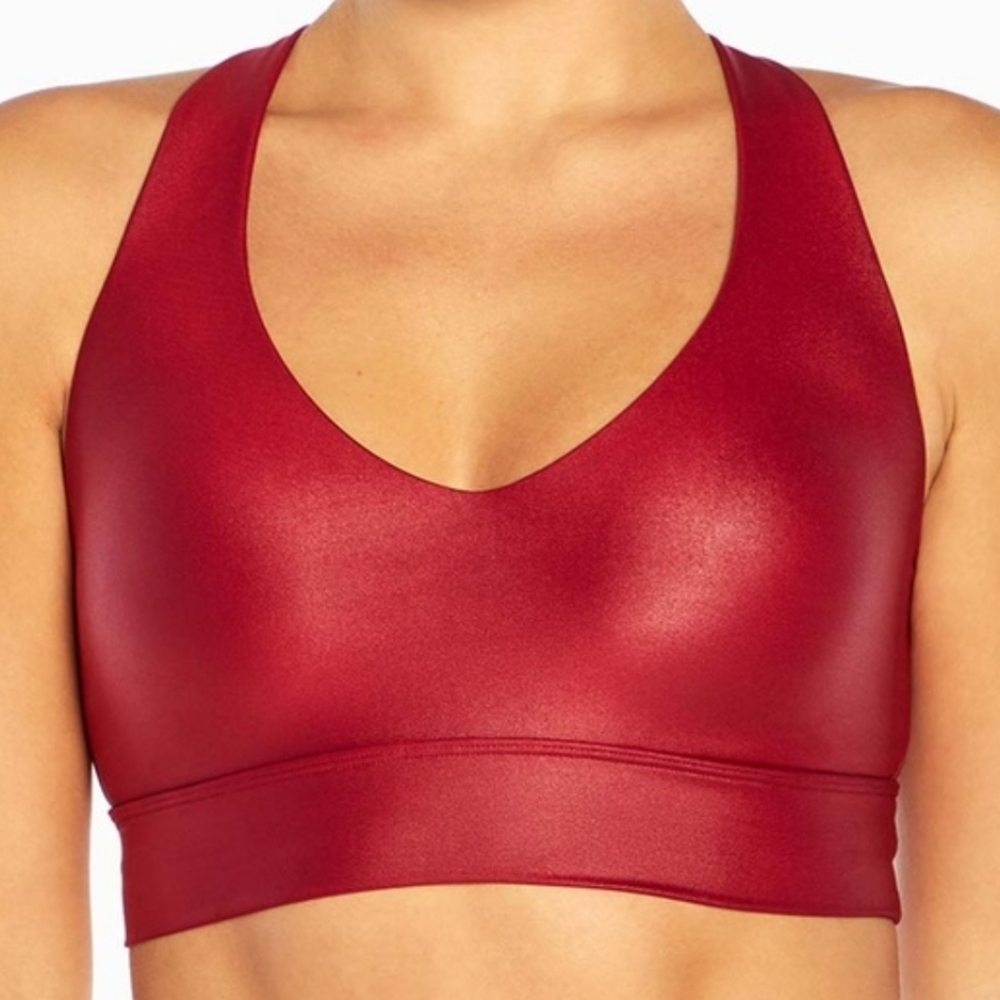 Marika Cycle House Rhubarb Red Razorback Sports Bra Size L